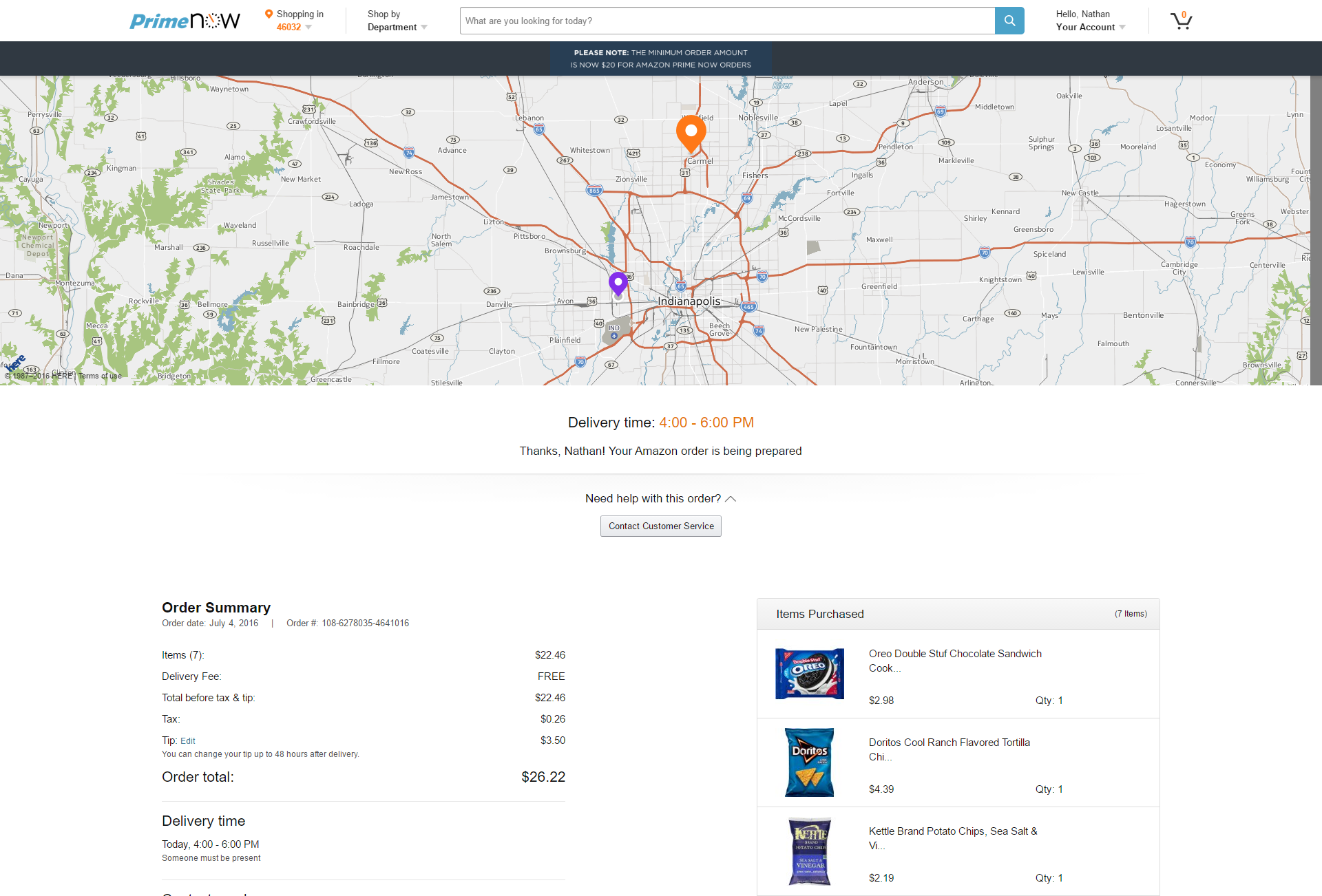 Cover for A Review of Amazon Prime Now